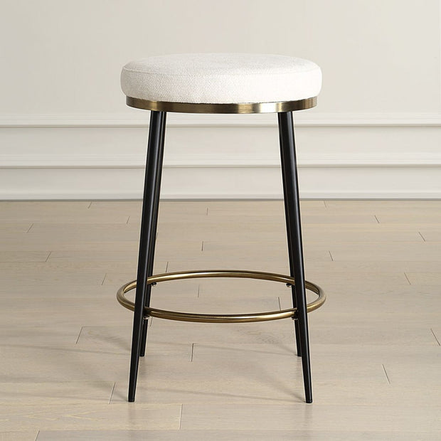Uttermost Ensemble Cream Chenille Counter Stool