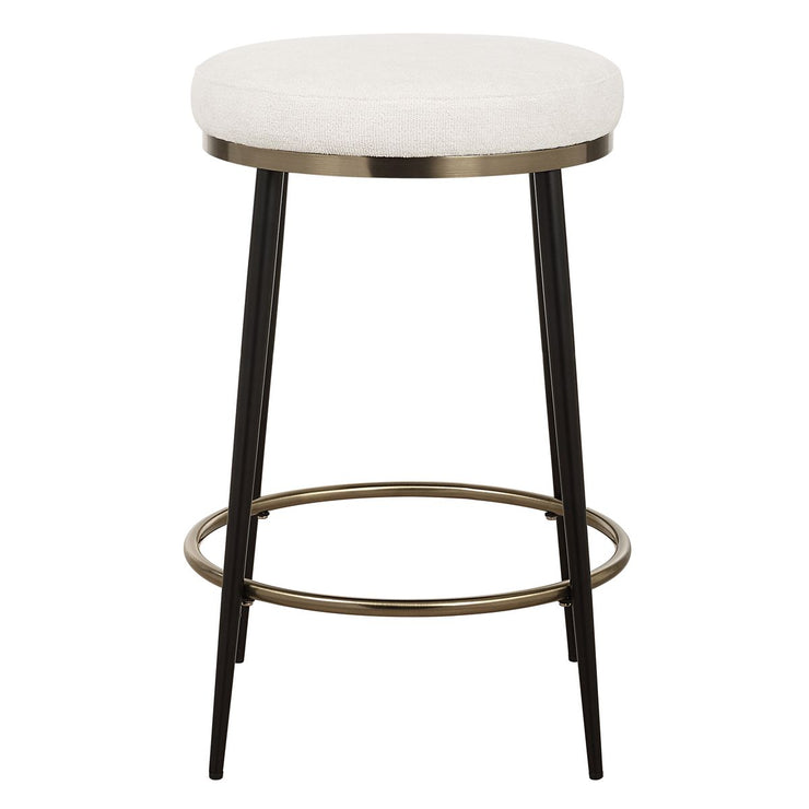 Uttermost Ensemble Cream Chenille Counter Stool