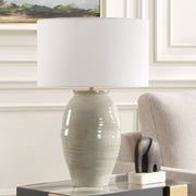 Uttermost Amos Rustic Blue Glaze Table Lamp