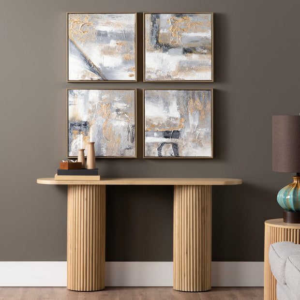 Crestview Collection Henley Fluted Wood Console Table