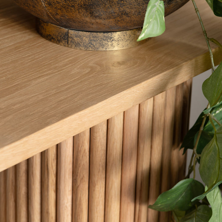 Crestview Collection Henley Fluted Wood Console Table