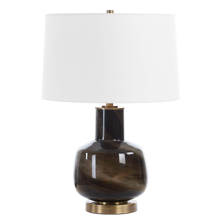 Uttermost Buchanan Smokey Charcoal Glass Table Lamp