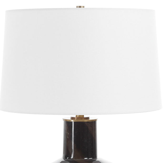 Uttermost Buchanan Smokey Charcoal Glass Table Lamp