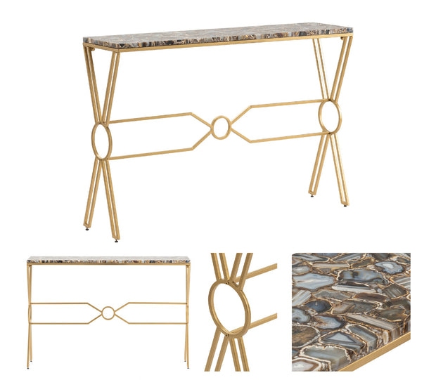 Crestview Collection Kendall Agate Console Table