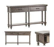 Crestview Collection Charleston Distressed Gray Console Table