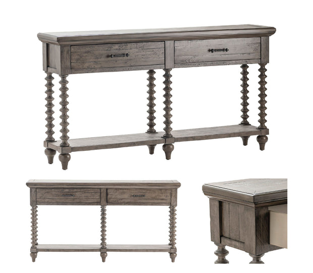 Crestview Collection Charleston Distressed Gray Console Table