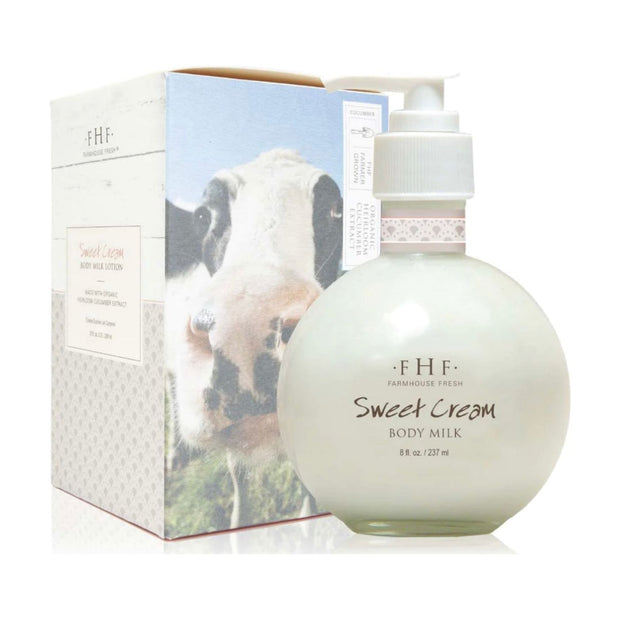 Farmhouse Fresh Sweet Cream Body Milk 8 oz. Pump Top Lotion