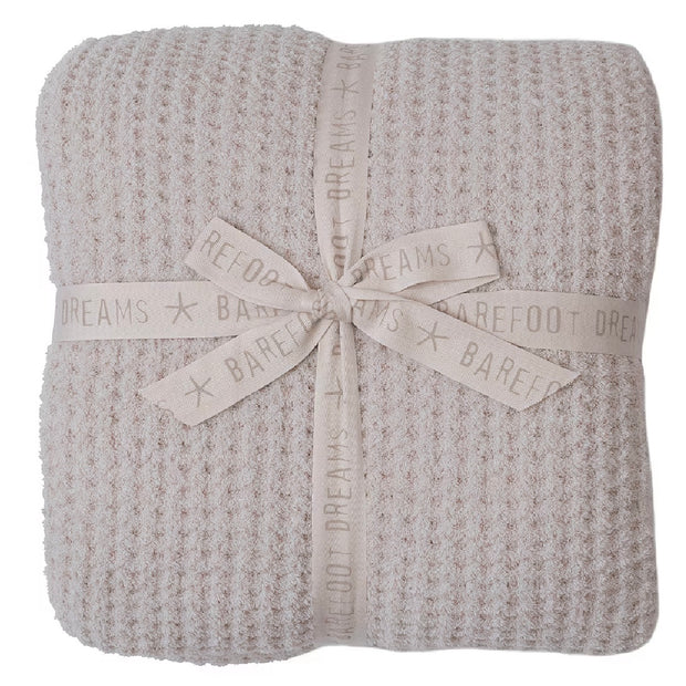 Barefoot Dreams CozyChic Stone Waffle Queen Bed Blanket SALE~ LIMITED QUANTITIES
