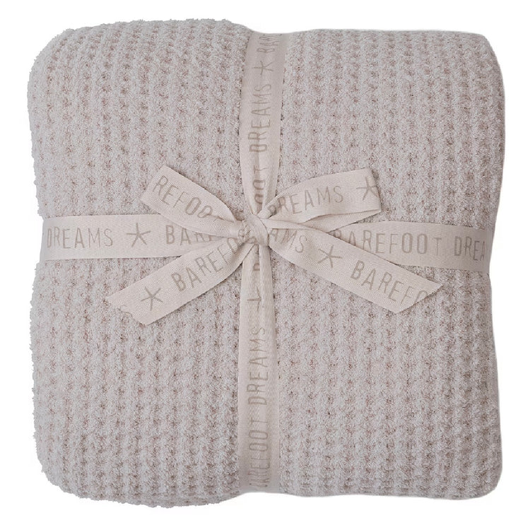 Barefoot Dreams CozyChic Stone Waffle Queen Bed Blanket SALE~ LIMITED QUANTITIES