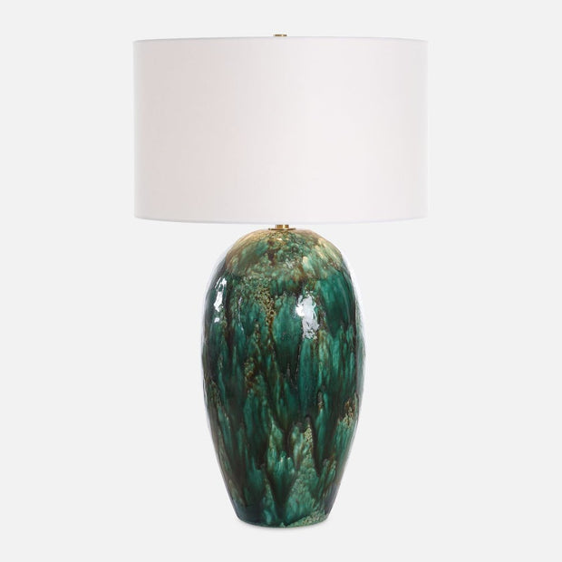 Uttermost Ceralene Deep Emerald Green Table Lamp