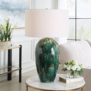 Uttermost Ceralene Deep Emerald Green Table Lamp