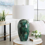 Uttermost Ceralene Deep Emerald Green Table Lamp