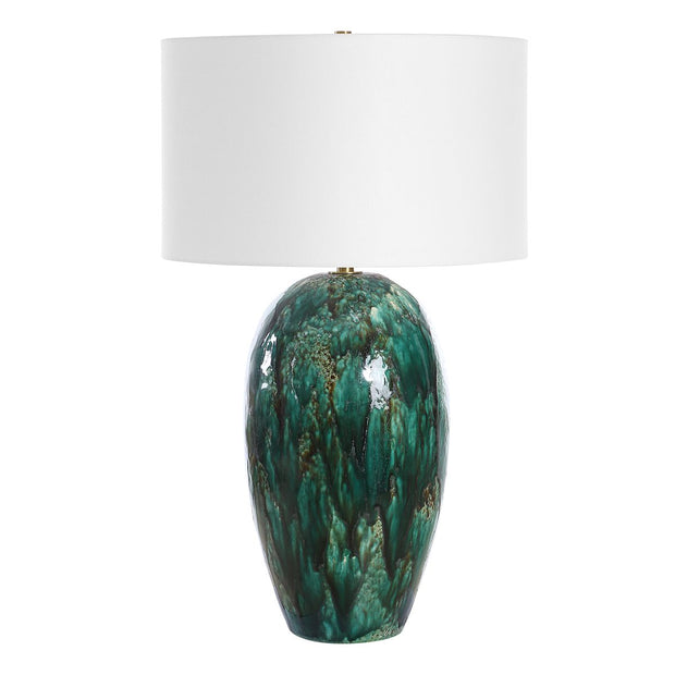 Uttermost Ceralene Deep Emerald Green Table Lamp