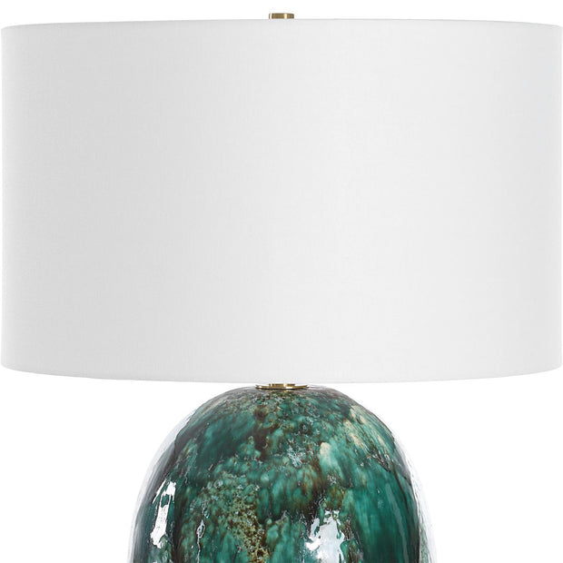 Uttermost Ceralene Deep Emerald Green Table Lamp