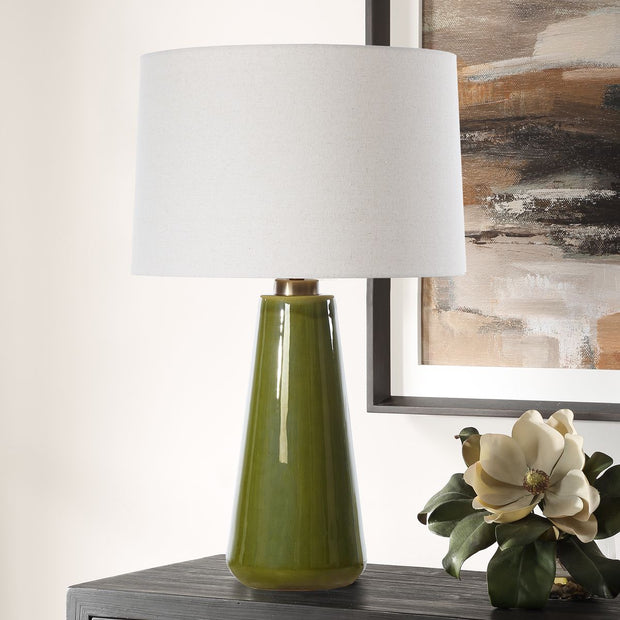 Uttermost Kelley Ceramic Moss Green Table Lamp