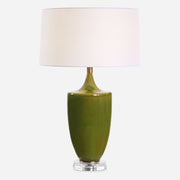 Uttermost Adela Crackled Moss Green Table Lamp