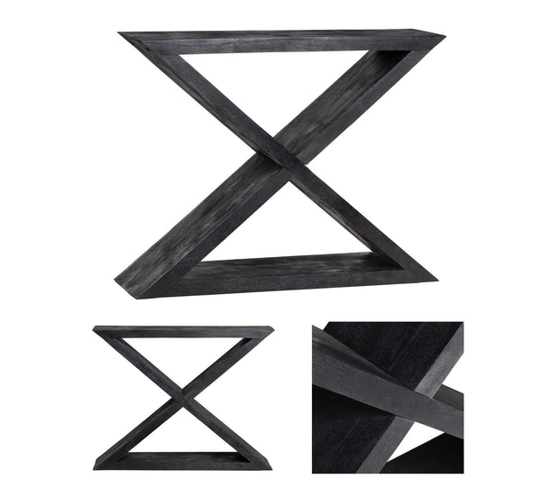 Crestview Collection Veritas Modern Black Console Table