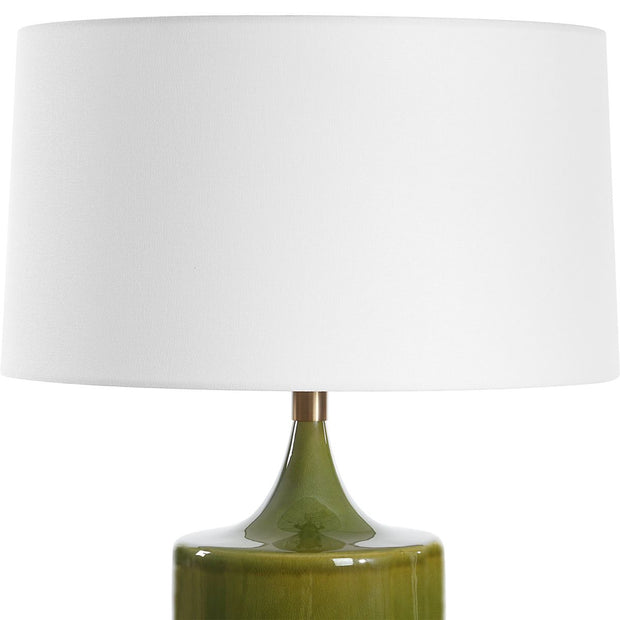 Uttermost Adela Crackled Moss Green Table Lamp