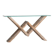 Crestview Collection Hanson Acacia Wood Console Table