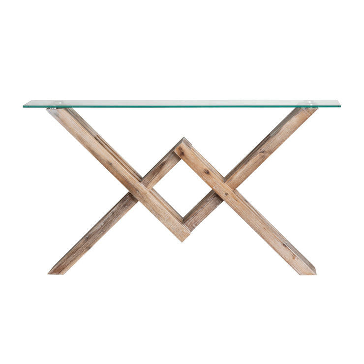 Crestview Collection Hanson Acacia Wood Console Table
