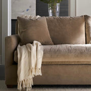 Rowe Furniture Lilah Fawn Brushed Velvet 89” Sofa ~ Express Collection