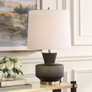 Uttermost Trentino Frosted Black Table Lamp