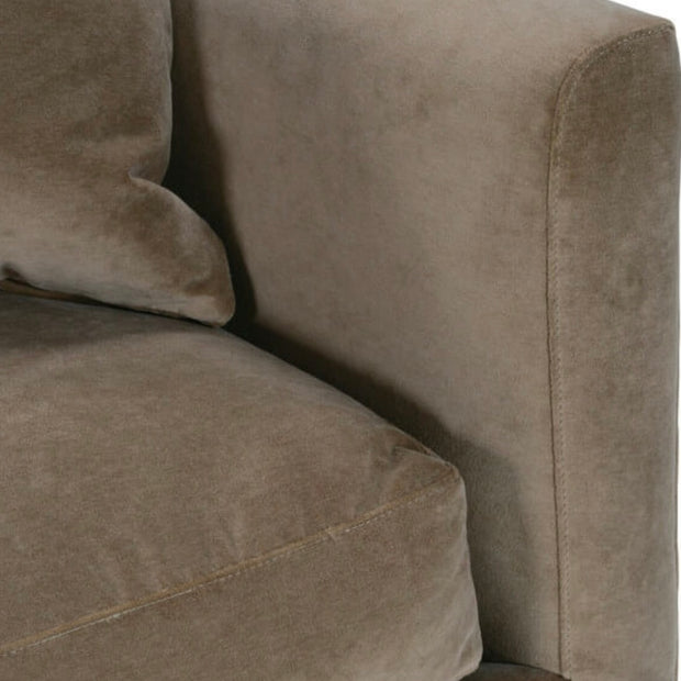 Rowe Furniture Lilah Fawn Brushed Velvet 89” Sofa ~ Express Collection