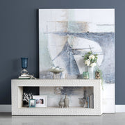 Crestview Collection Malibu White Modern Console Table