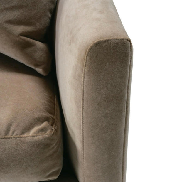 Rowe Furniture Lilah Fawn Brushed Velvet 89” Sofa ~ Express Collection
