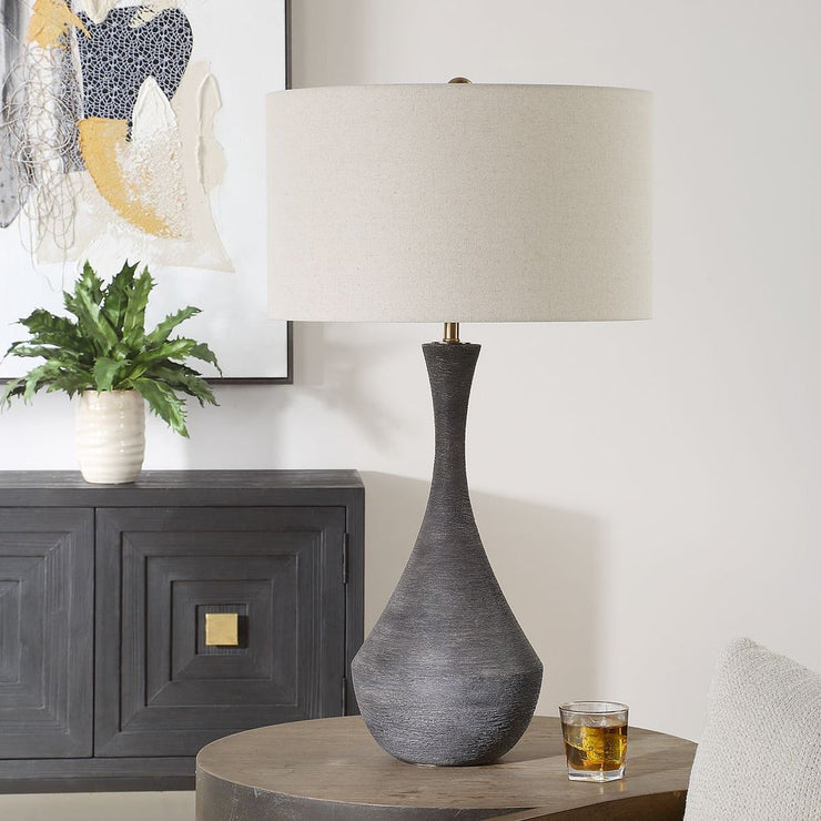 Uttermost Heston Dark Charcoal Table Lamp