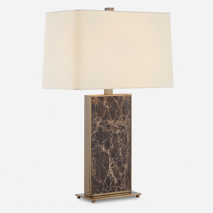 Uttermost Lafferty Dark Brown Marble Table Lamp