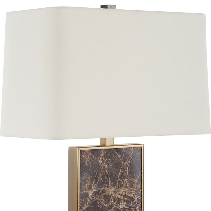 Uttermost Lafferty Dark Brown Marble Table Lamp