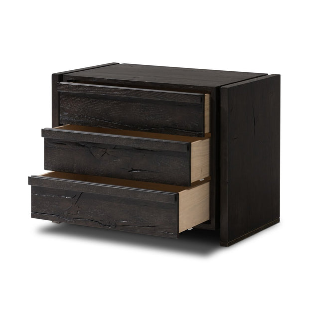 Four Hands Alora Reclaimed Wood Nightstand ~ Dark Expresso French Oak