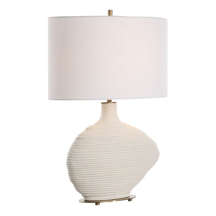 Uttermost Duostacked Warm White Finish  Table Lamp