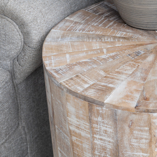 Crestview Collection Bengal Manor Organic Modern Round End Table
