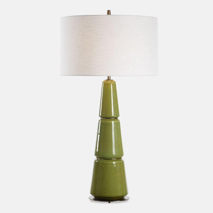 Uttermost Mendell Moss Green Glaze Table Lamp