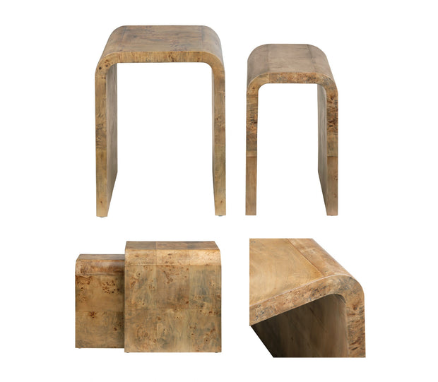 Crestview Collection Richmond Burl Wood Nesting End Tables