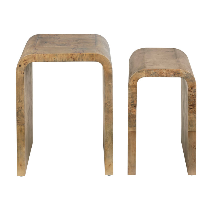 Crestview Collection Richmond Burl Wood Nesting End Tables
