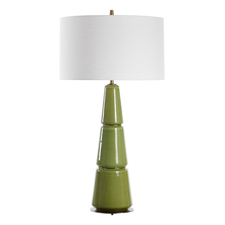 Uttermost Mendell Moss Green Glaze Table Lamp