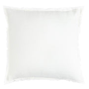 Anaya Home So Soft Linen White Fringe Pillow 20 x 20 With Down Insert