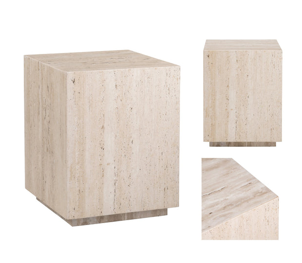 Crestview Collection Palermo Modern Natural Marble End Table