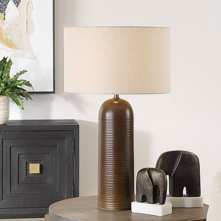 Uttermost Trexler Rich Cocoa Brown Table Lamp