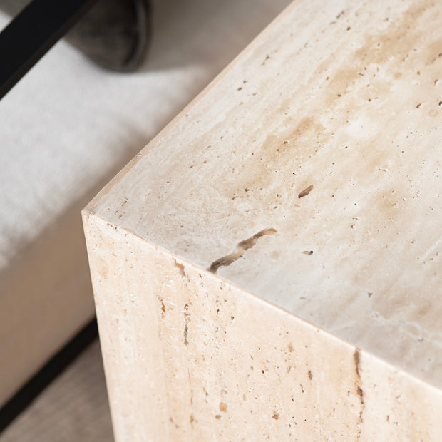 Crestview Collection Palermo Modern Natural Marble End Table