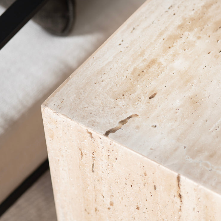 Crestview Collection Palermo Modern Natural Marble End Table