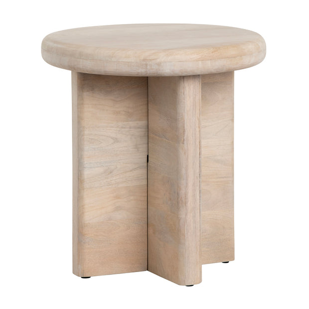 Crestview Collection Mercer Modern Mango Wood Round End Table