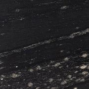 Four Hands Jasper Nightstand ~ Matte Black Iron with Black Marble Shelves
