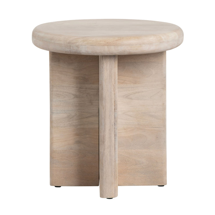 Crestview Collection Mercer Modern Mango Wood Round End Table