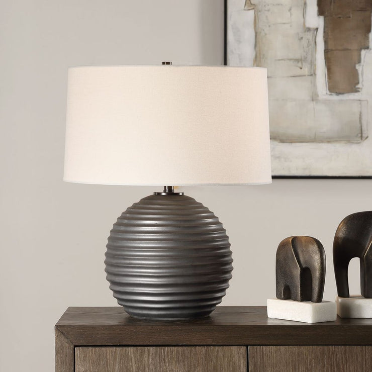 Uttermost Chelsom Satin Dark Bronze Glazed Table Lamp