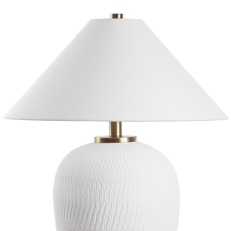 Uttermost Merriton Urn Shape Matte White Table Lamp