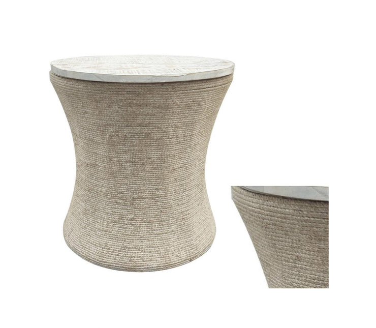 Crestview Collection Key Largo Coastal Rope End Table
